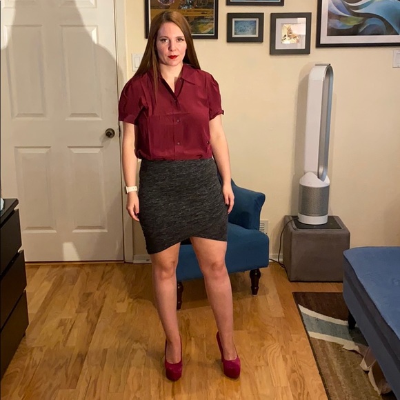 IRO wool and linen blend plume skirt in grey sz S - Picture 7 of 11